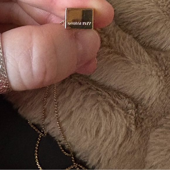 Biagi Gold Tone Open Cut Letter A Initial Necklace - Picture 5 of 6